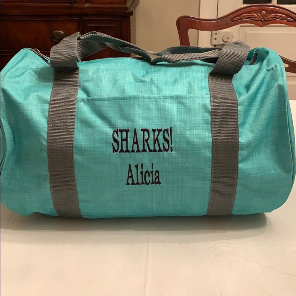 Thirty-One Turquoise Tote. “Sharks! Alicia”